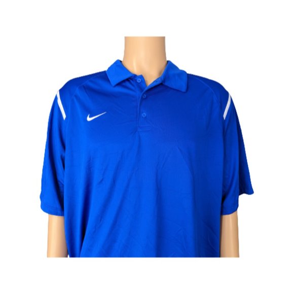 Nike Royal Blue and White Training Performance Polo XXL - Picture 2 of 8